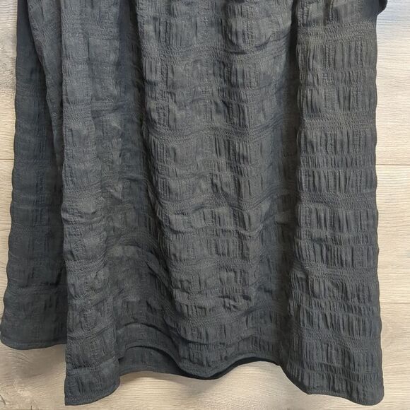 Black Short Sleeve Elastic Neckline Blouse Women's Plus Size 4x - Picture 3 of 7